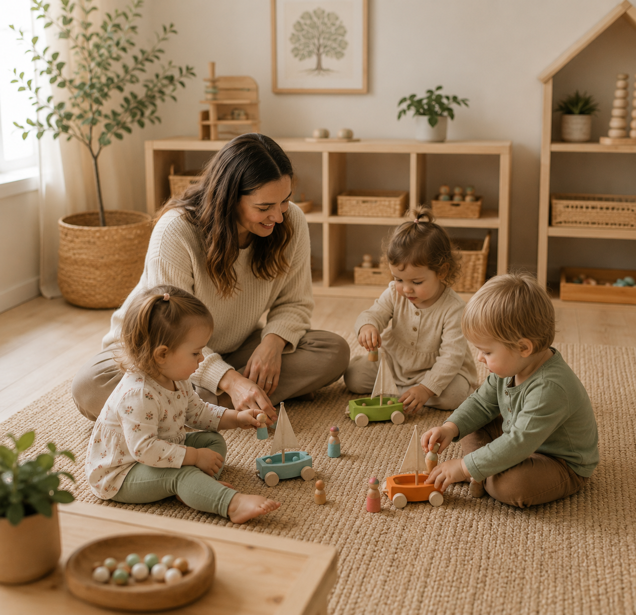 Little Harbor Sailboats – Small World Play Set