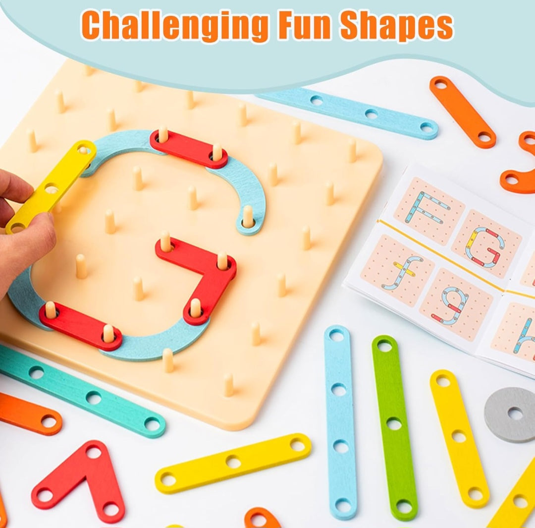 Clearance! Montessori Creative Board – 35-Piece Alphabet & Number Puzzle Set