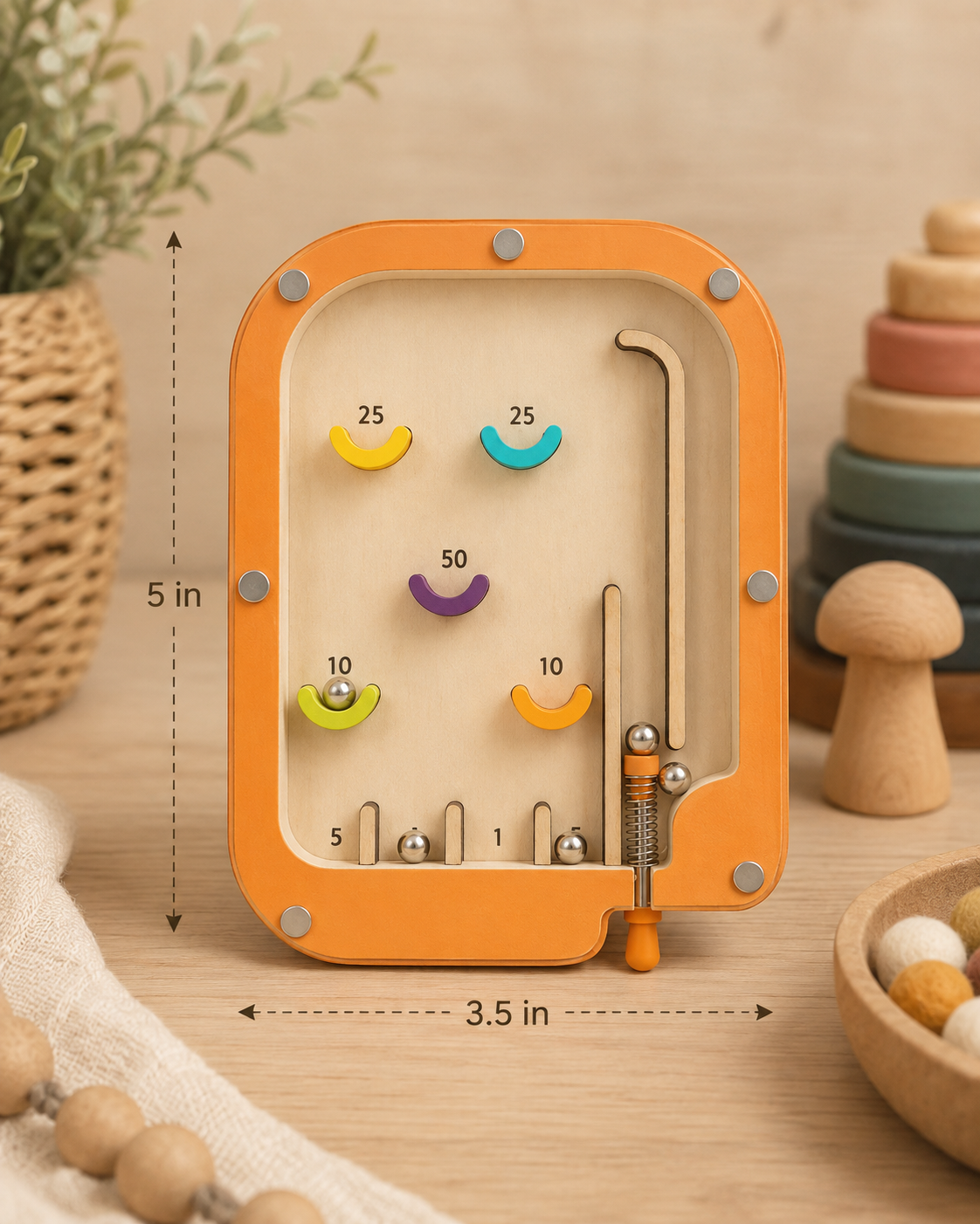 Wooden Handheld Pinball & Maze Games
