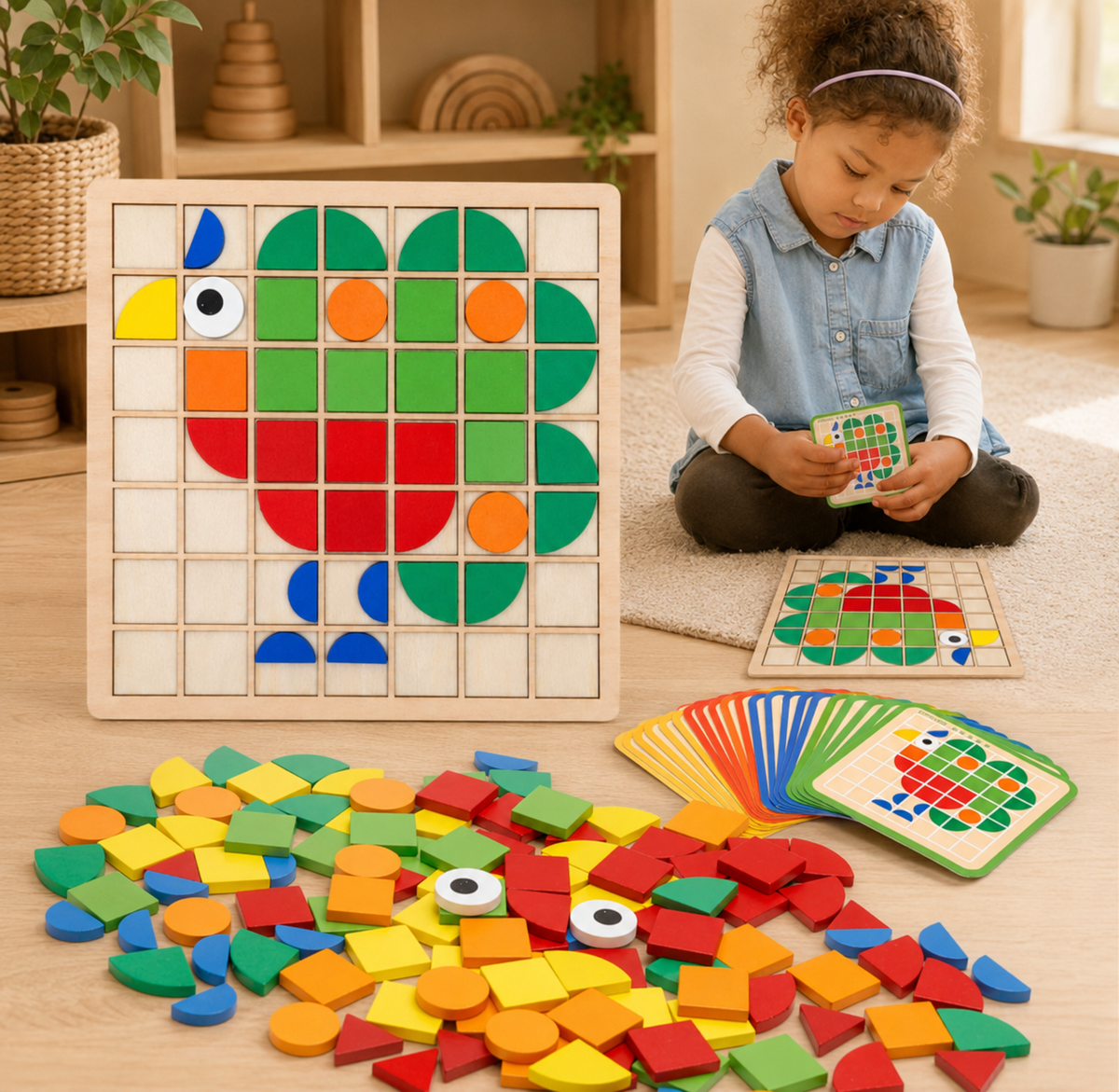 Pattern Block Mosaic Learning Set