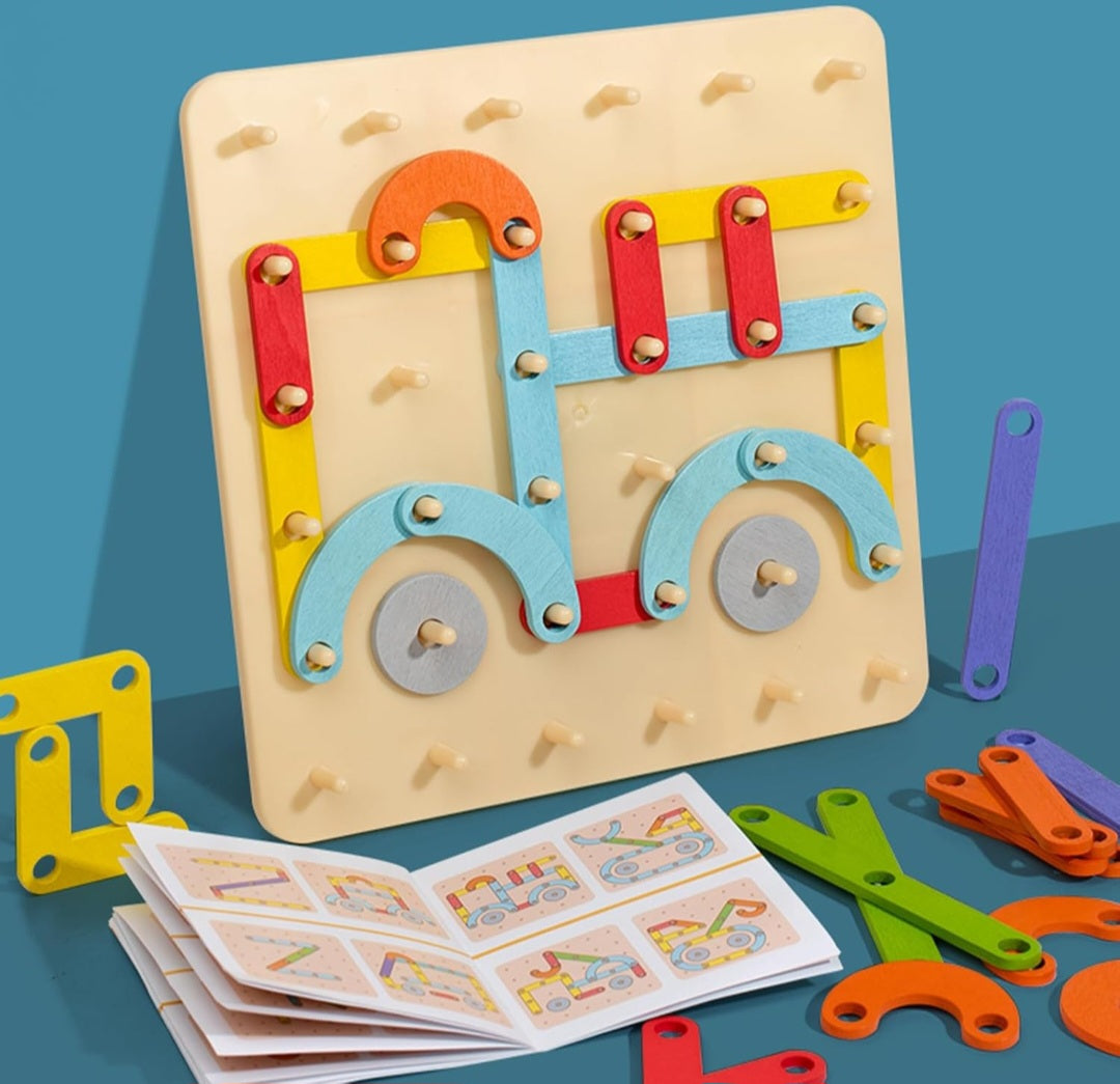 Clearance! Montessori Creative Board – 35-Piece Alphabet & Number Puzzle Set