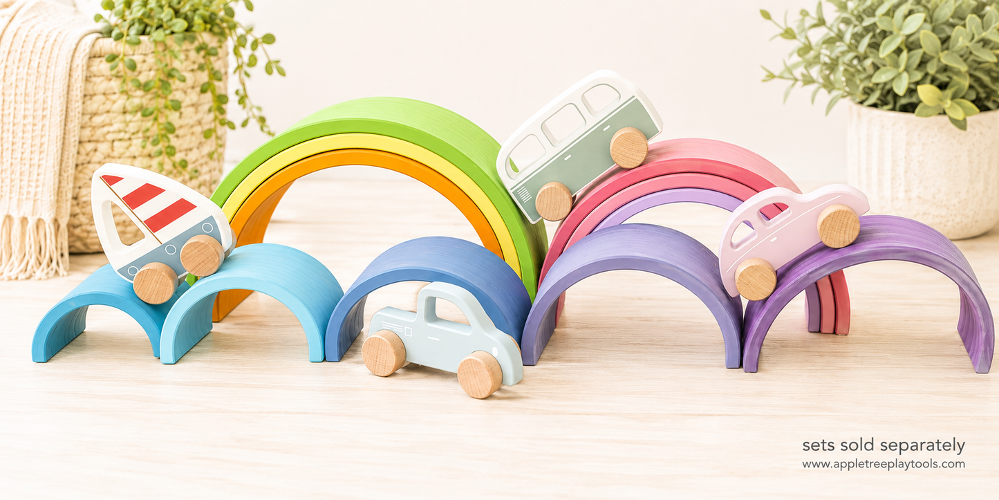 Pastel Giant Wooden Rainbow Stacker
