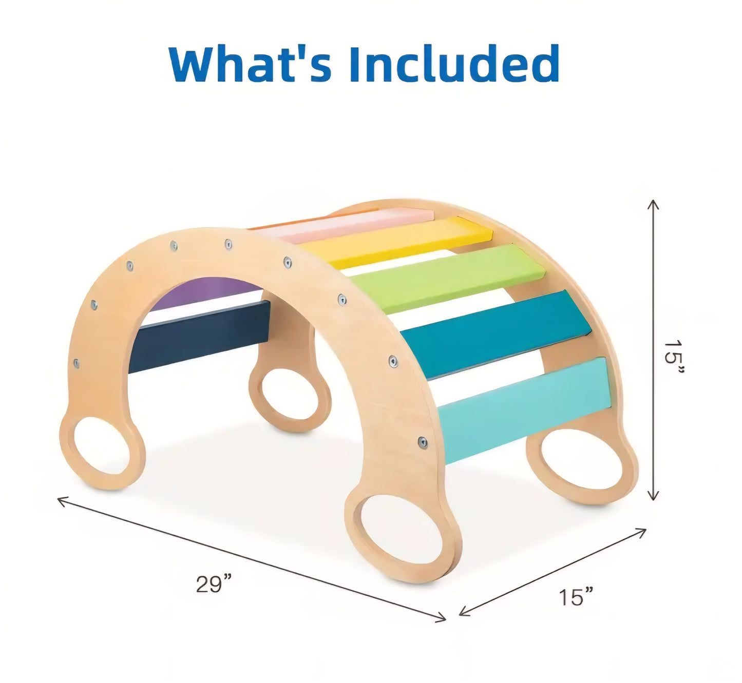 Rainbow Climbing Arch – 4-in-1 Montessori-Inspired Play