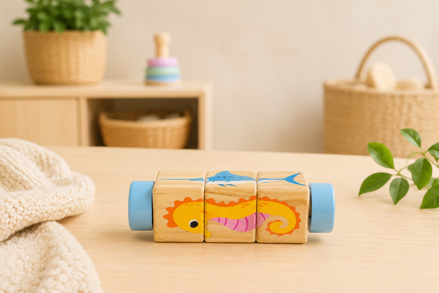 Twist & Match Wooden Puzzle Blocks