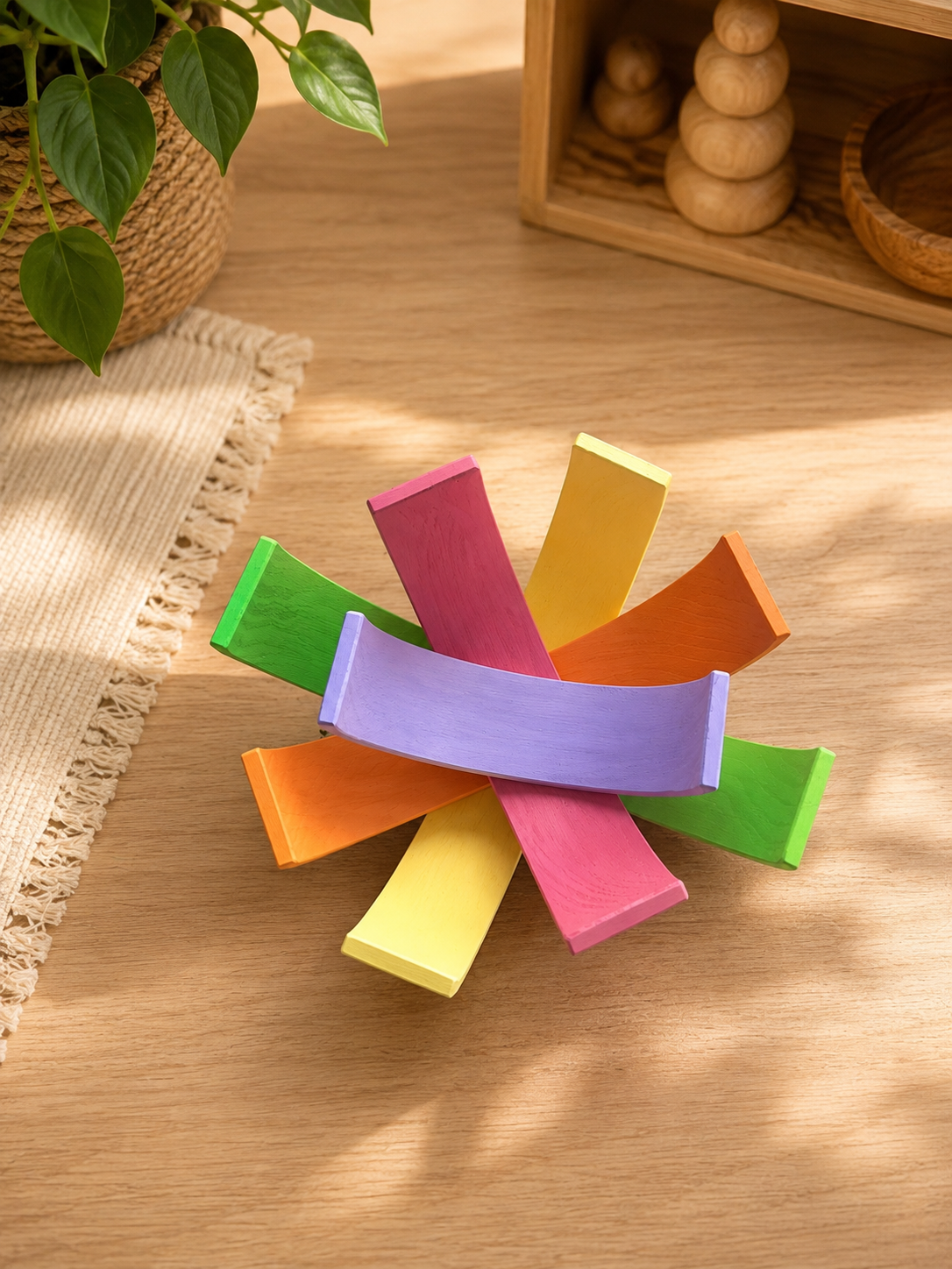 Pastel Giant Wooden Rainbow Stacker