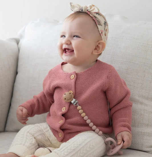 Silicone/Wooden Pacifier Clips