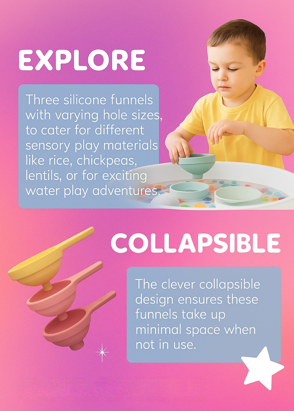 Messeage Us About a Bundle that includes our PlayTray & All Tools! Sensory Bin with Lid and Removable Inserts - Play Tray