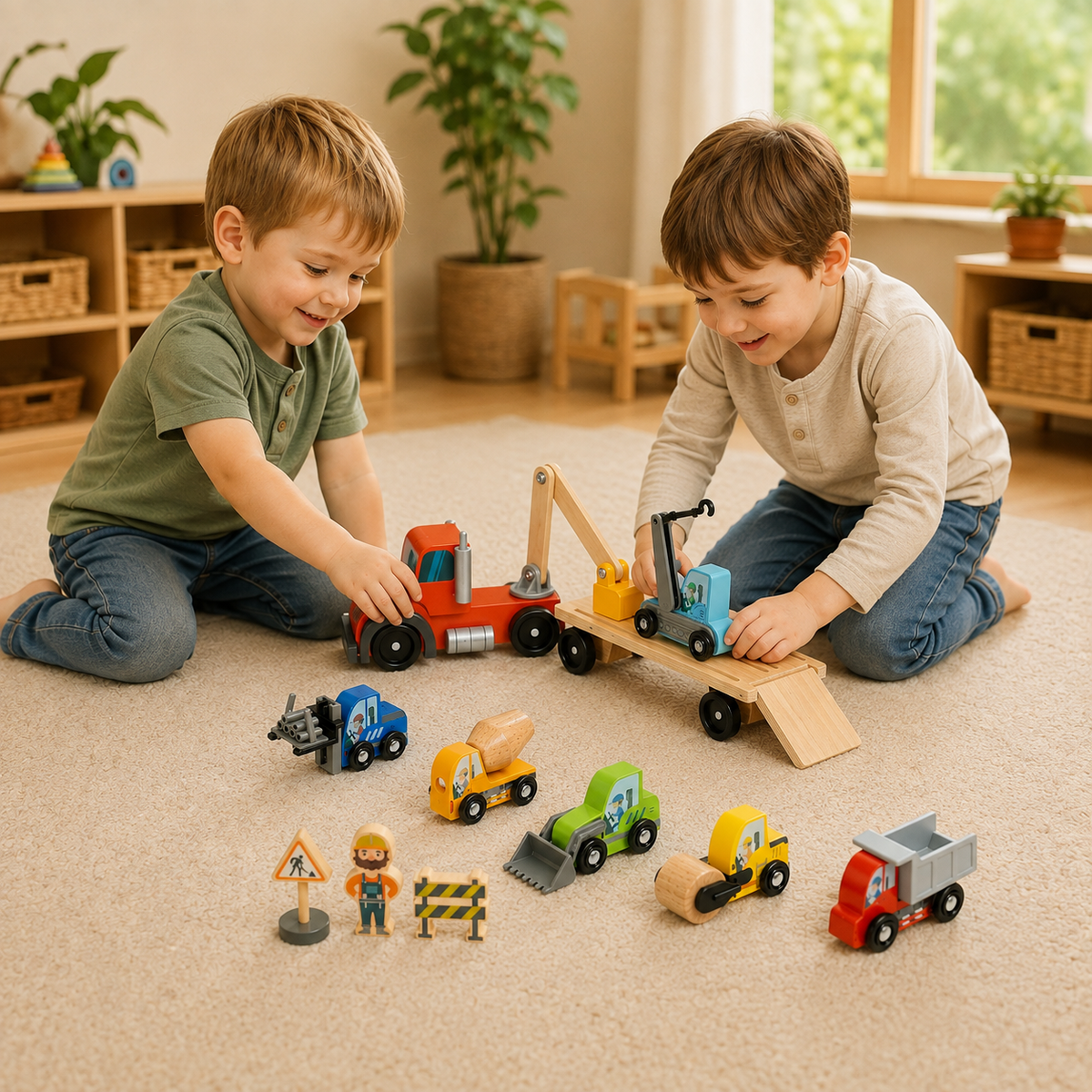 Construction Transport Truck & Vehicle Set
