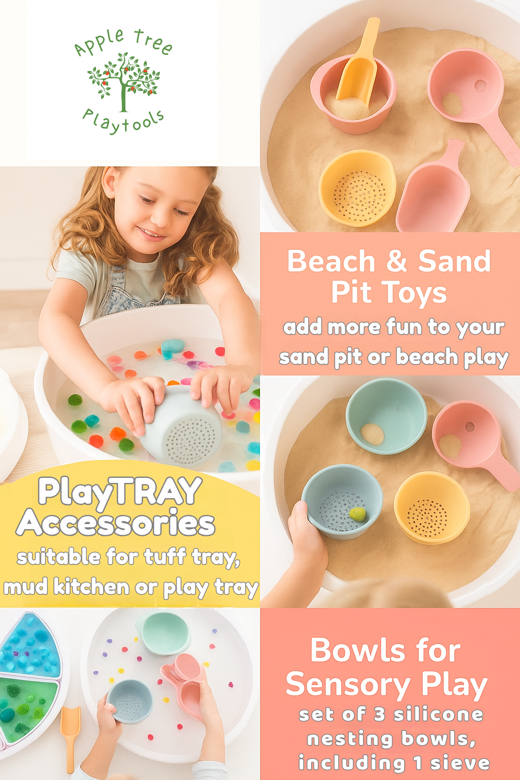 Messeage Us About a Bundle that includes our PlayTray & All Tools! Sensory Bin with Lid and Removable Inserts - Play Tray
