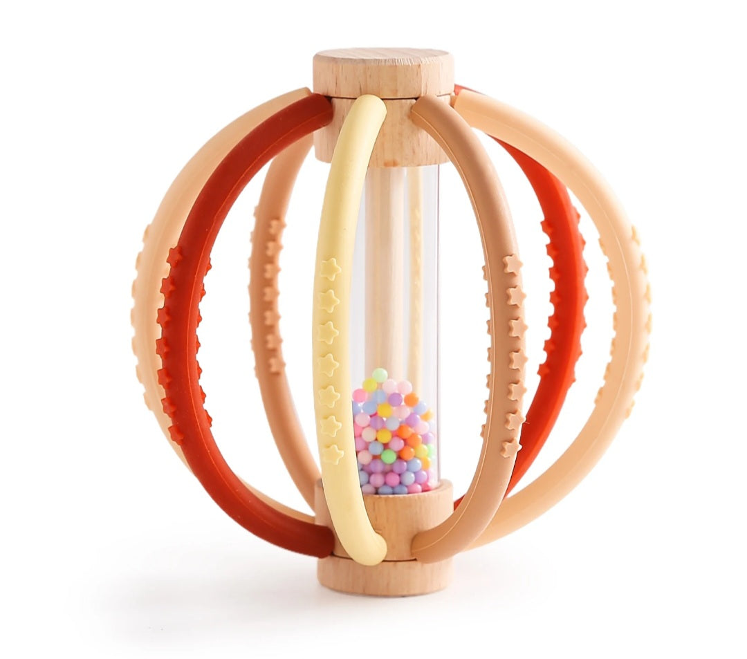 Best Seller! Wooden Rain Drum & Silicone Baby Rattle