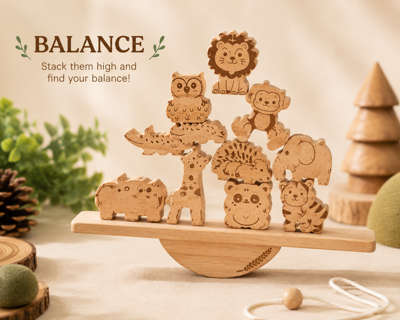 Wildlife Lace & Balance 3-in-1 Learning Set