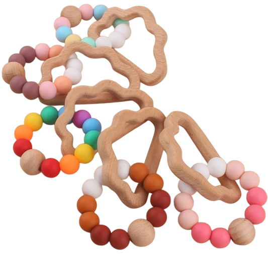 Wood and Silicone Teething Toys
