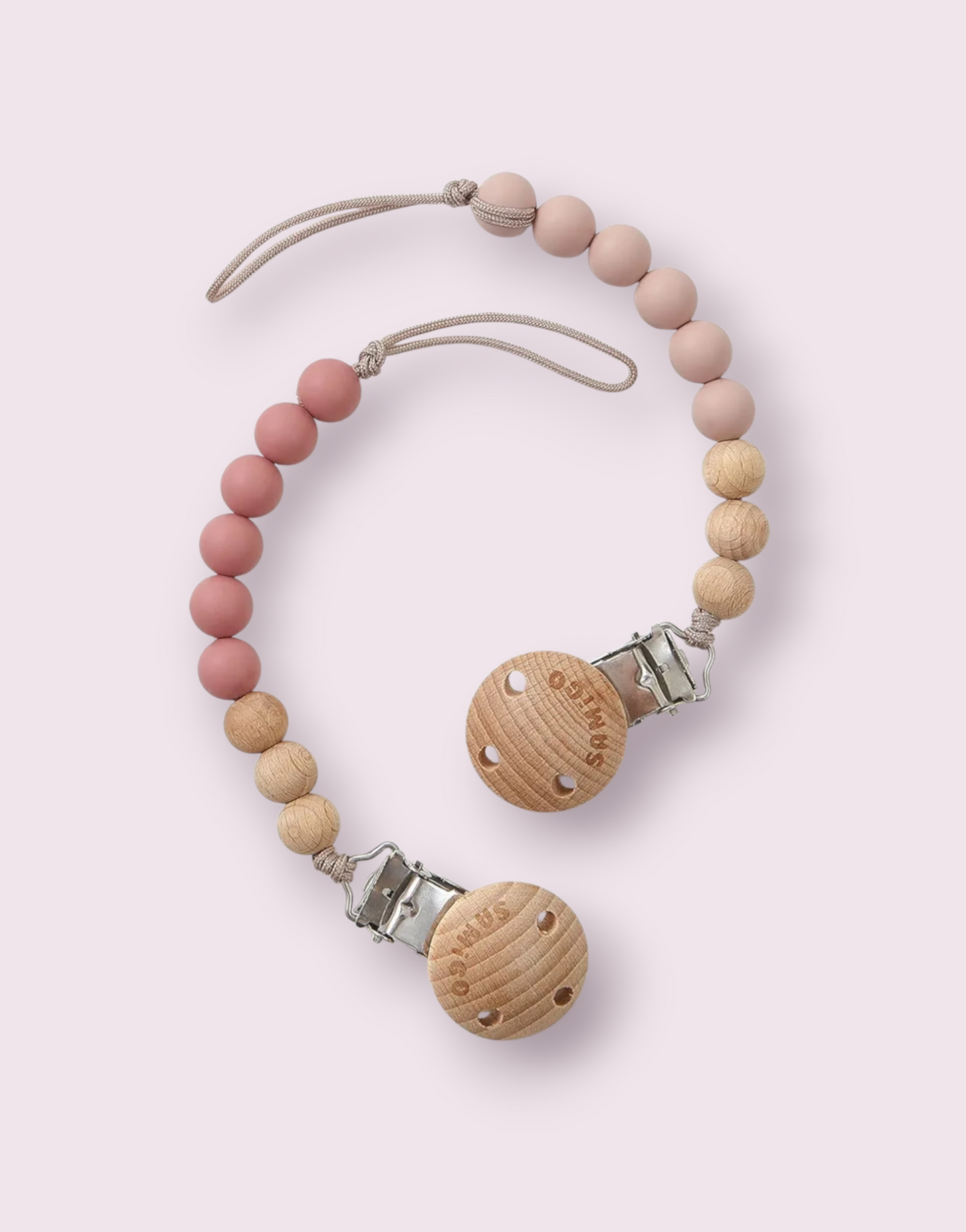 Silicone/Wooden Pacifier Clips