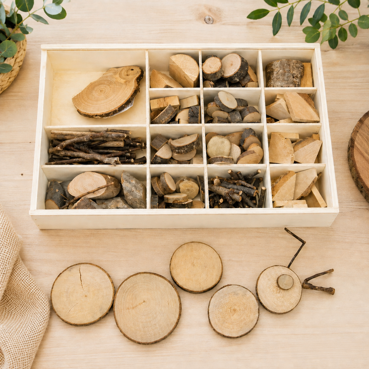Nature Loose Parts Sorting Tray