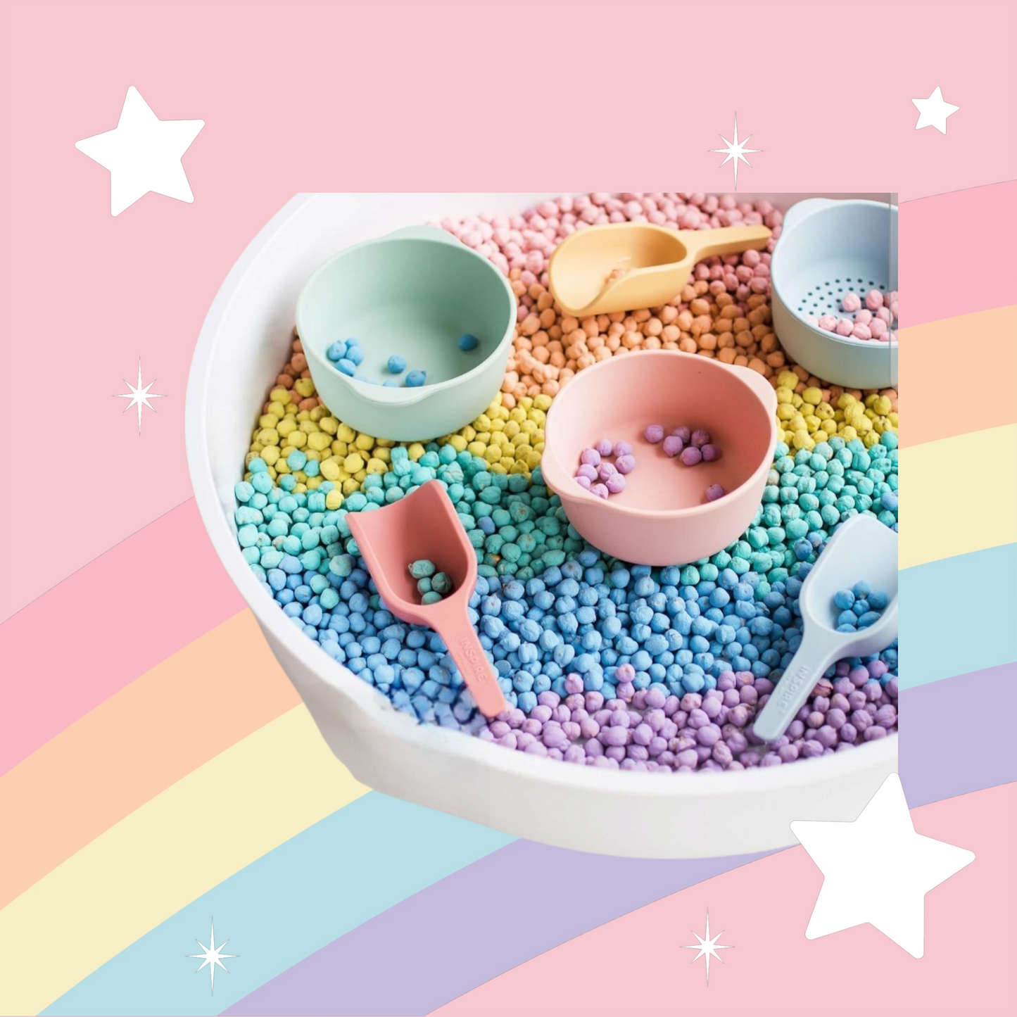 Messeage Us About a Bundle that includes our PlayTray & All Tools! Sensory Bin with Lid and Removable Inserts - Play Tray