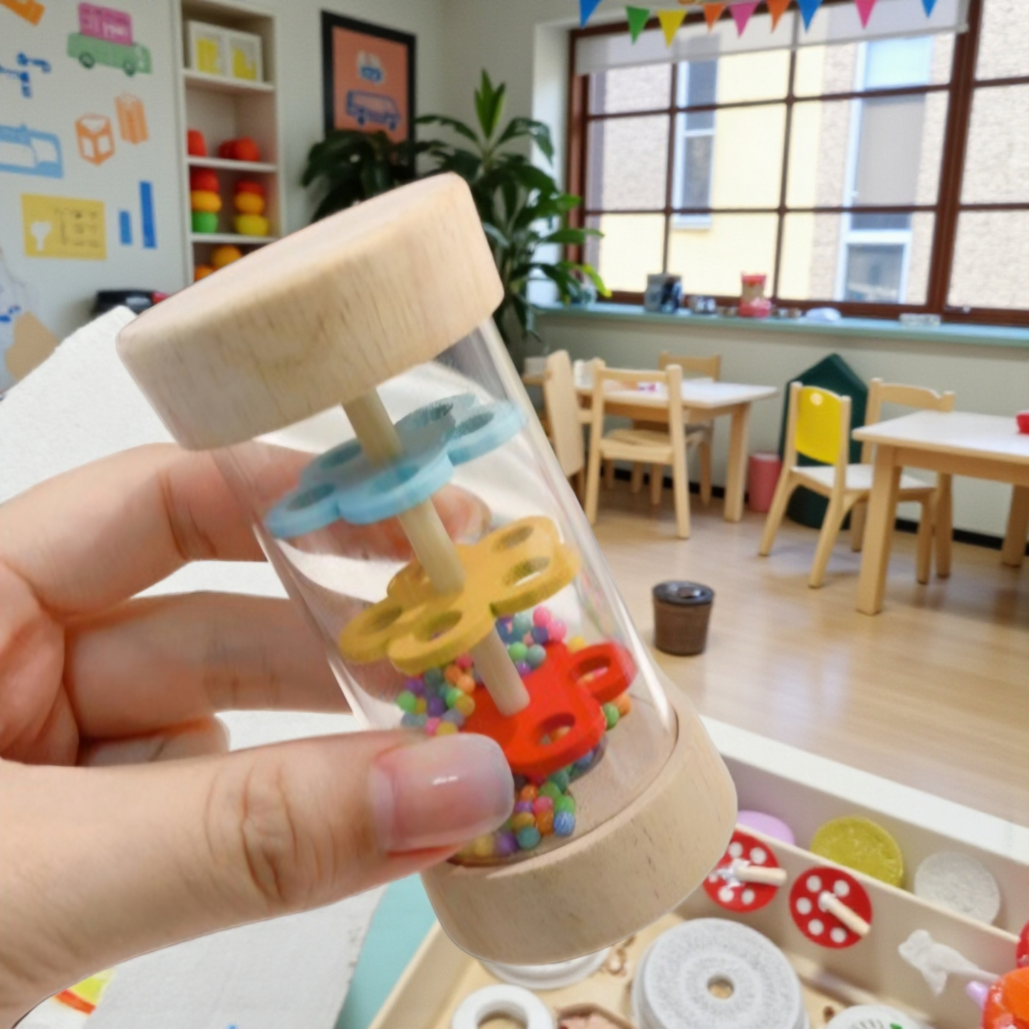 Top Seller! Wooden Rainstick Musical Toy (small or large)