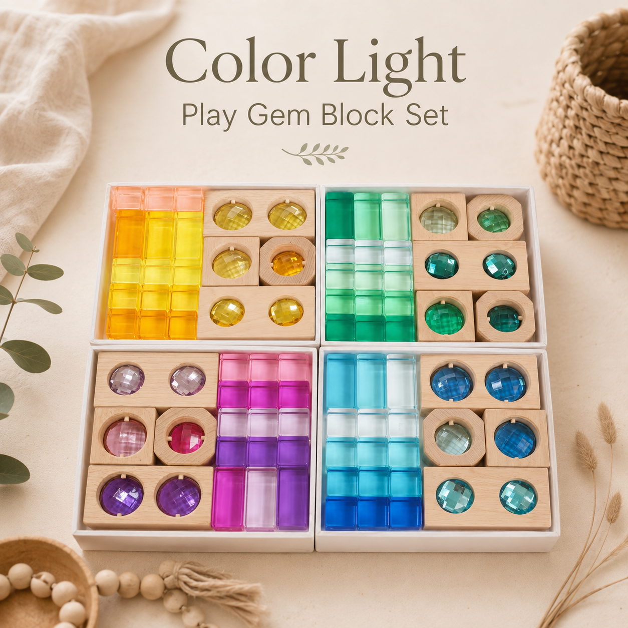 Color Light Play Gem Block Set