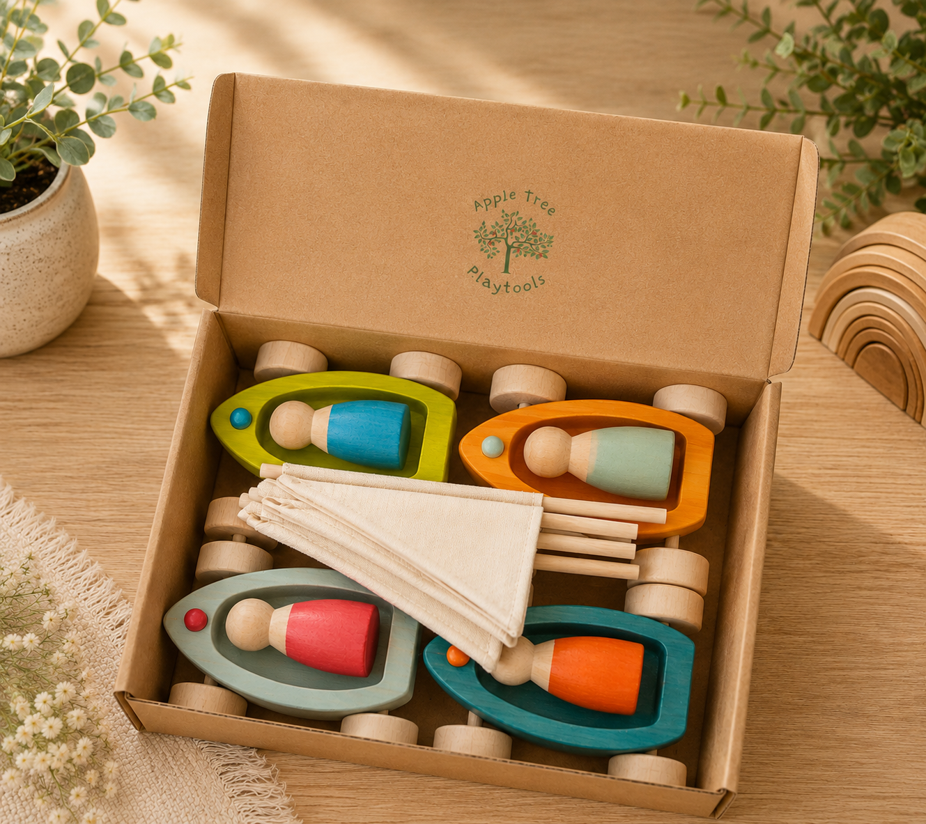 Little Harbor Sailboats – Small World Play Set