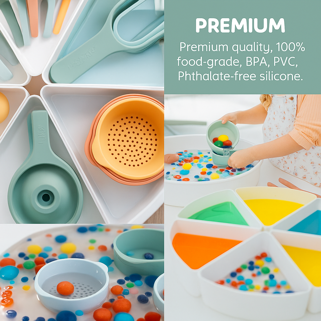 Messeage Us About a Bundle that includes our PlayTray & All Tools! Sensory Bin with Lid and Removable Inserts - Play Tray