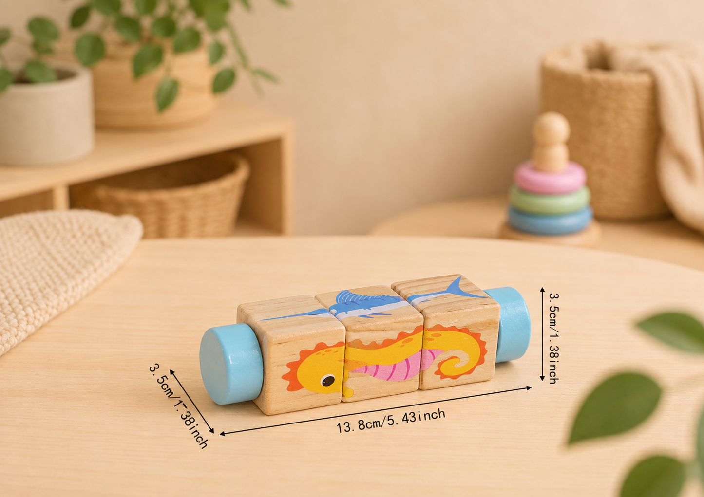 Twist & Match Wooden Puzzle Blocks