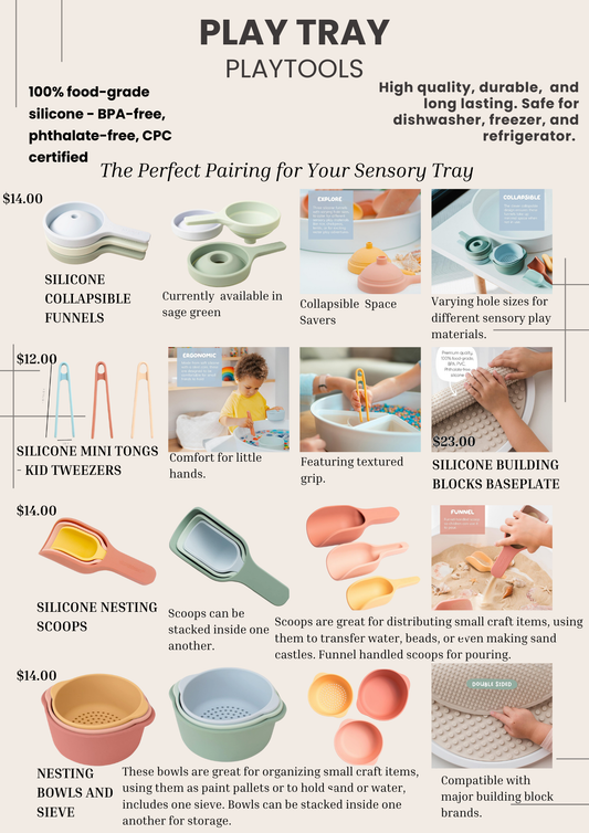 Silicone Sensory Tool Sets (4-Pack Options)