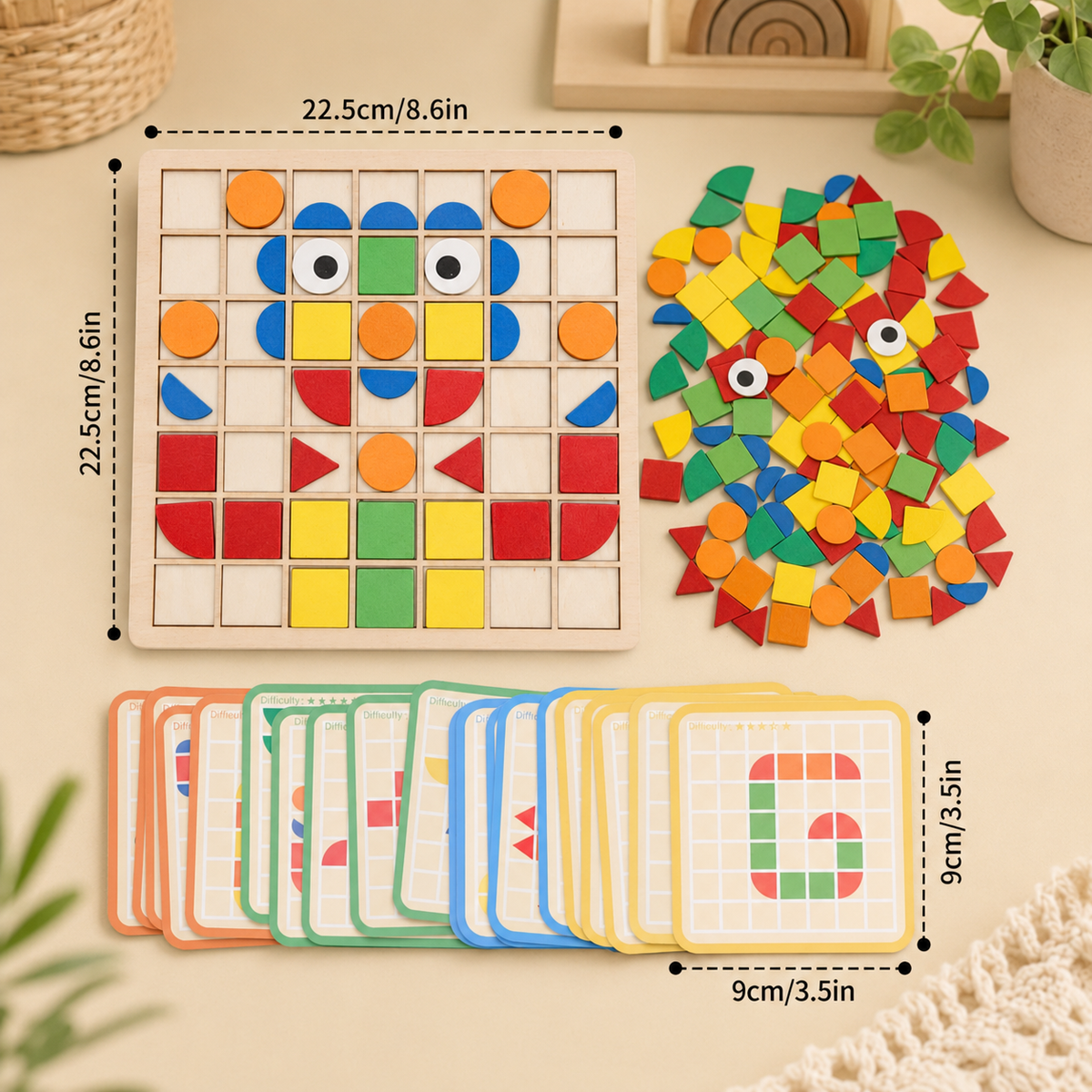 Pattern Block Mosaic Learning Set