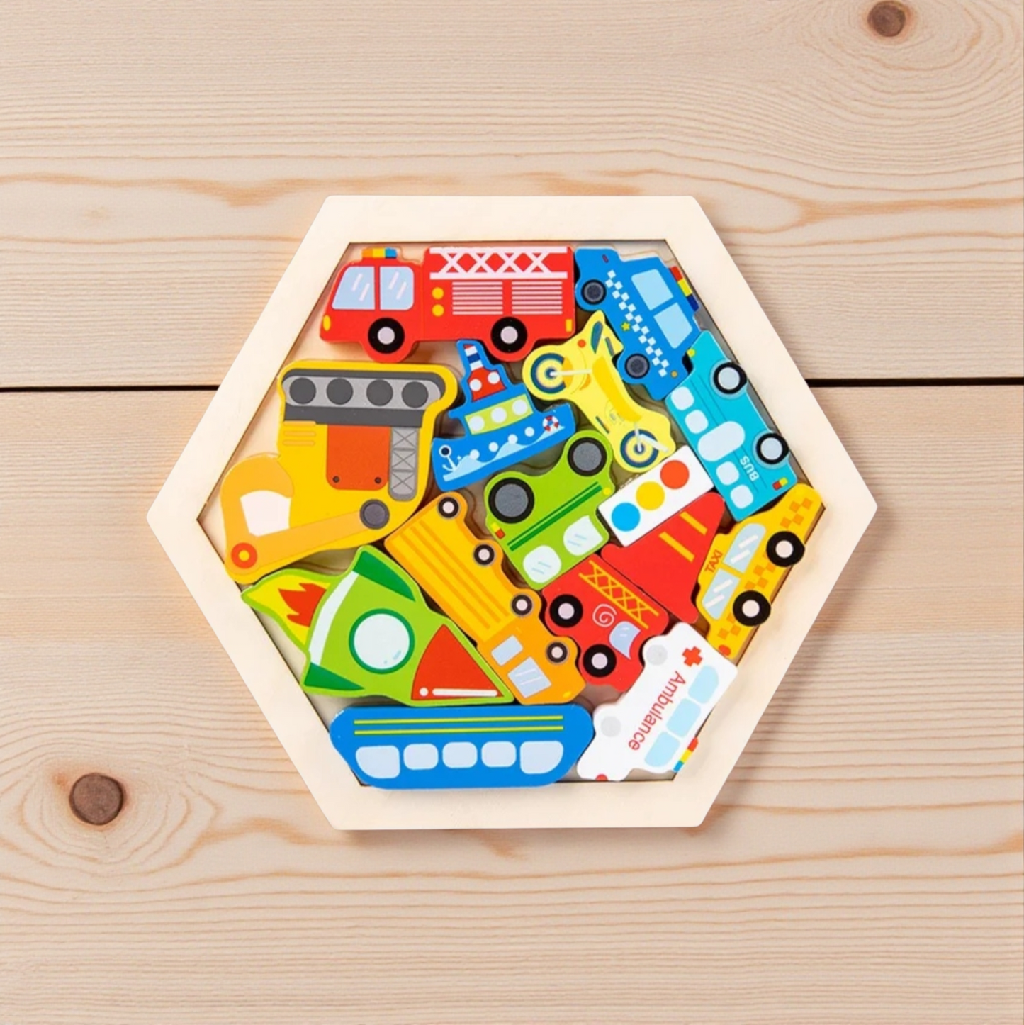 Wooden Hexagon Puzzle Blocks – 3D Logic & Pattern Play