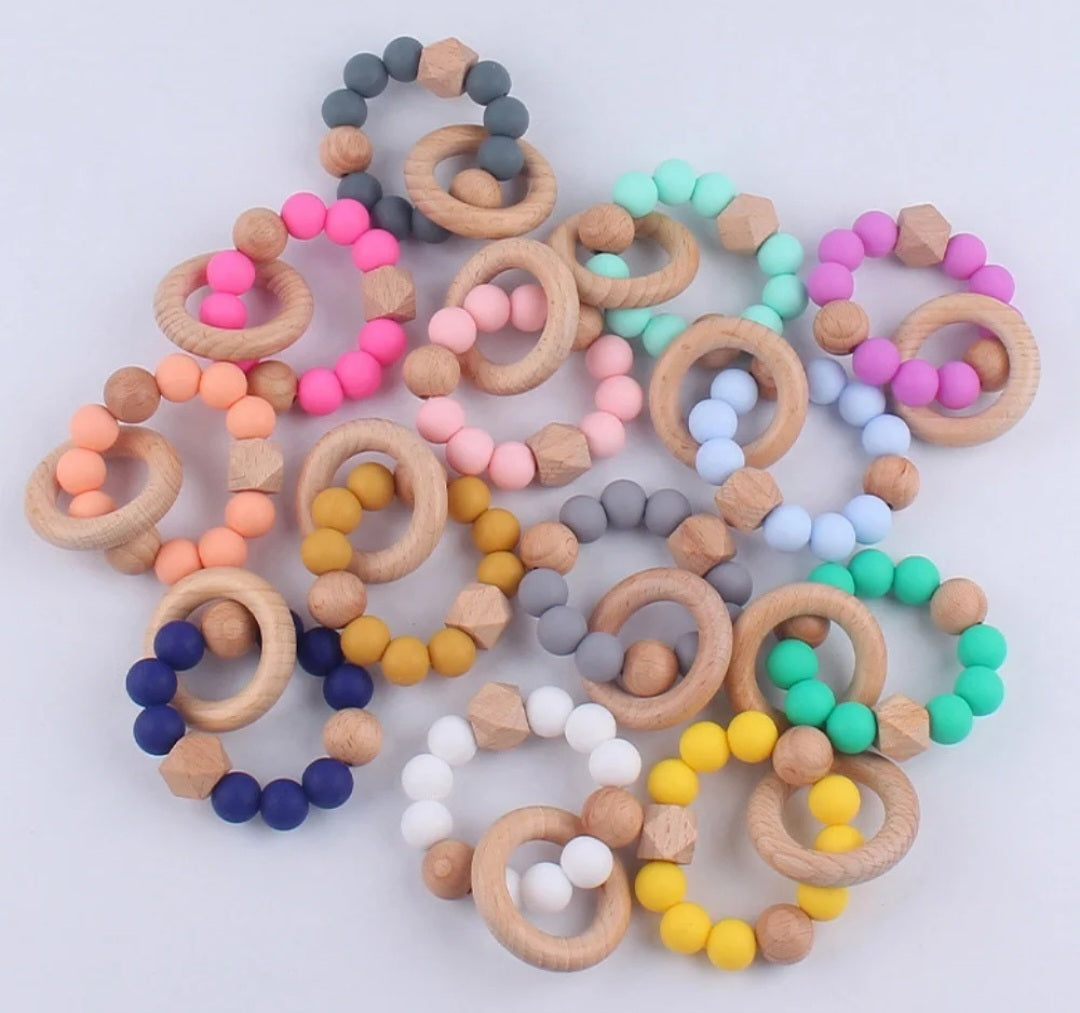 Wood and Silicone Teething Toys