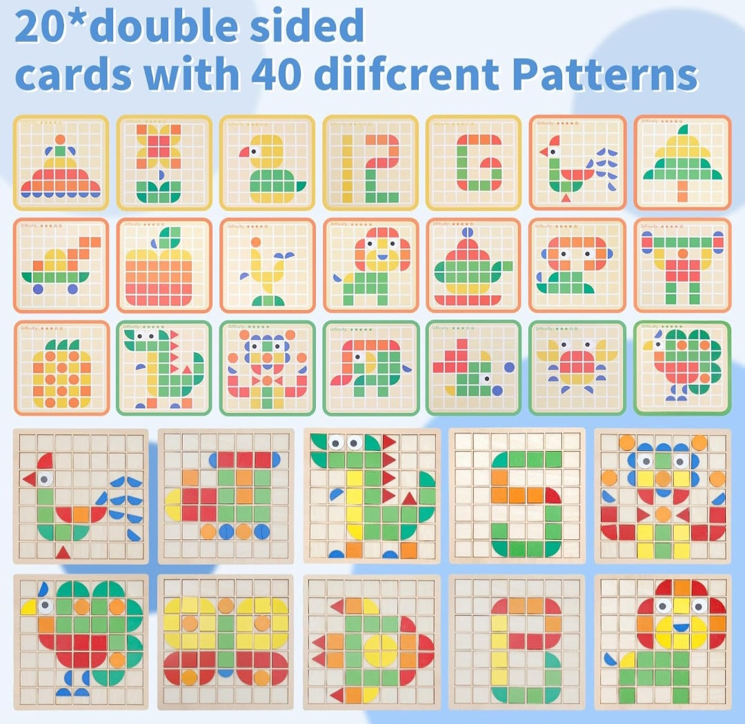 Pattern Block Mosaic Learning Set