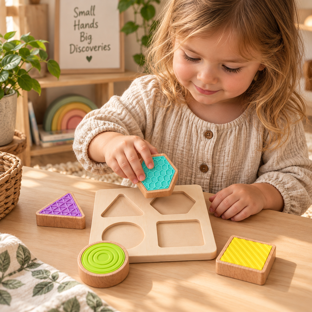 Wooden Sensory Shape Puzzle