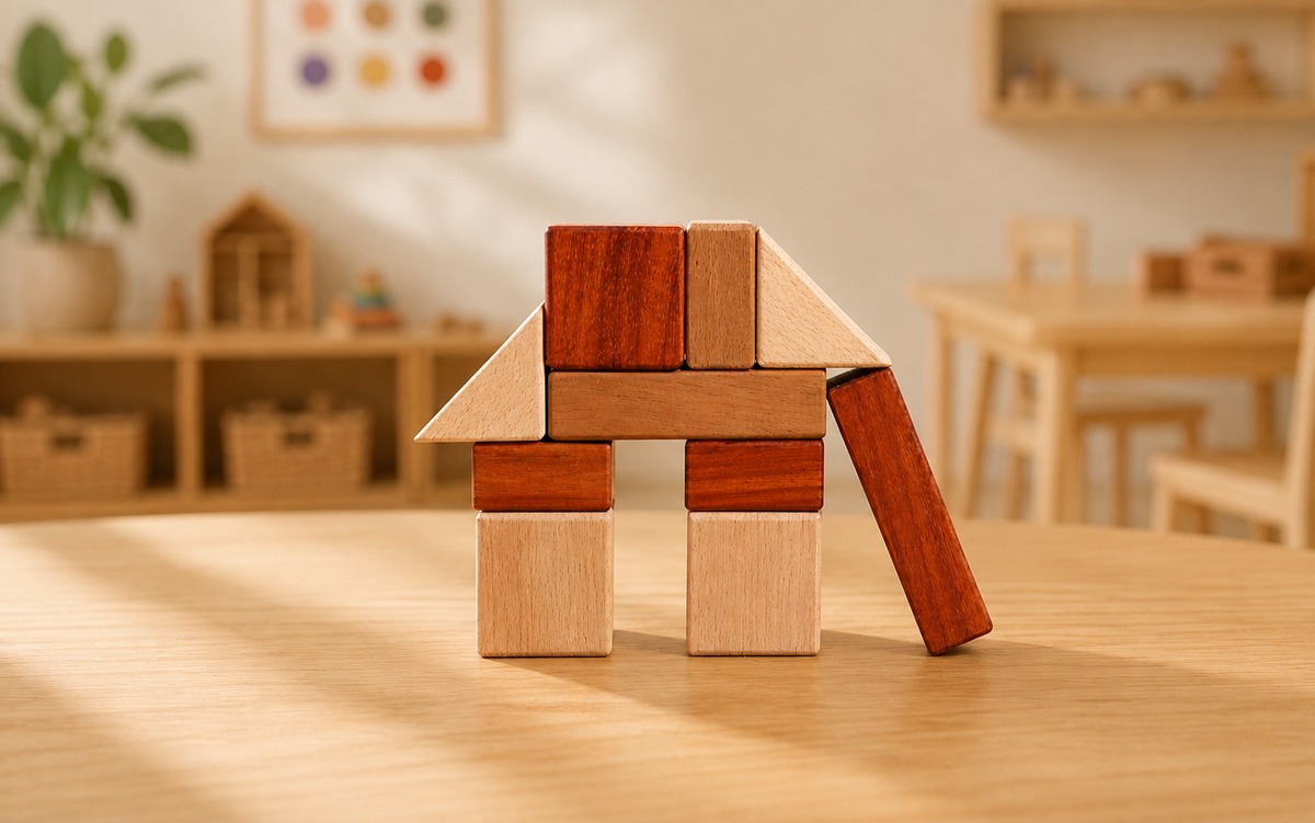 Wooden Tri-Color Blocks Set