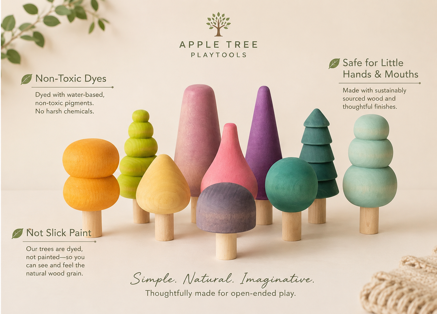 Pastel Trees Set – 12 Pieces