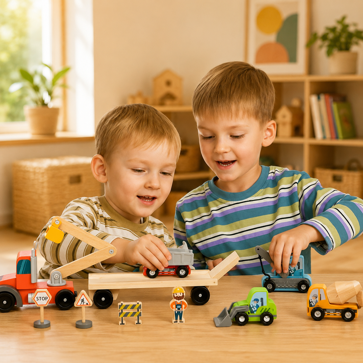 Construction Transport Truck & Vehicle Set