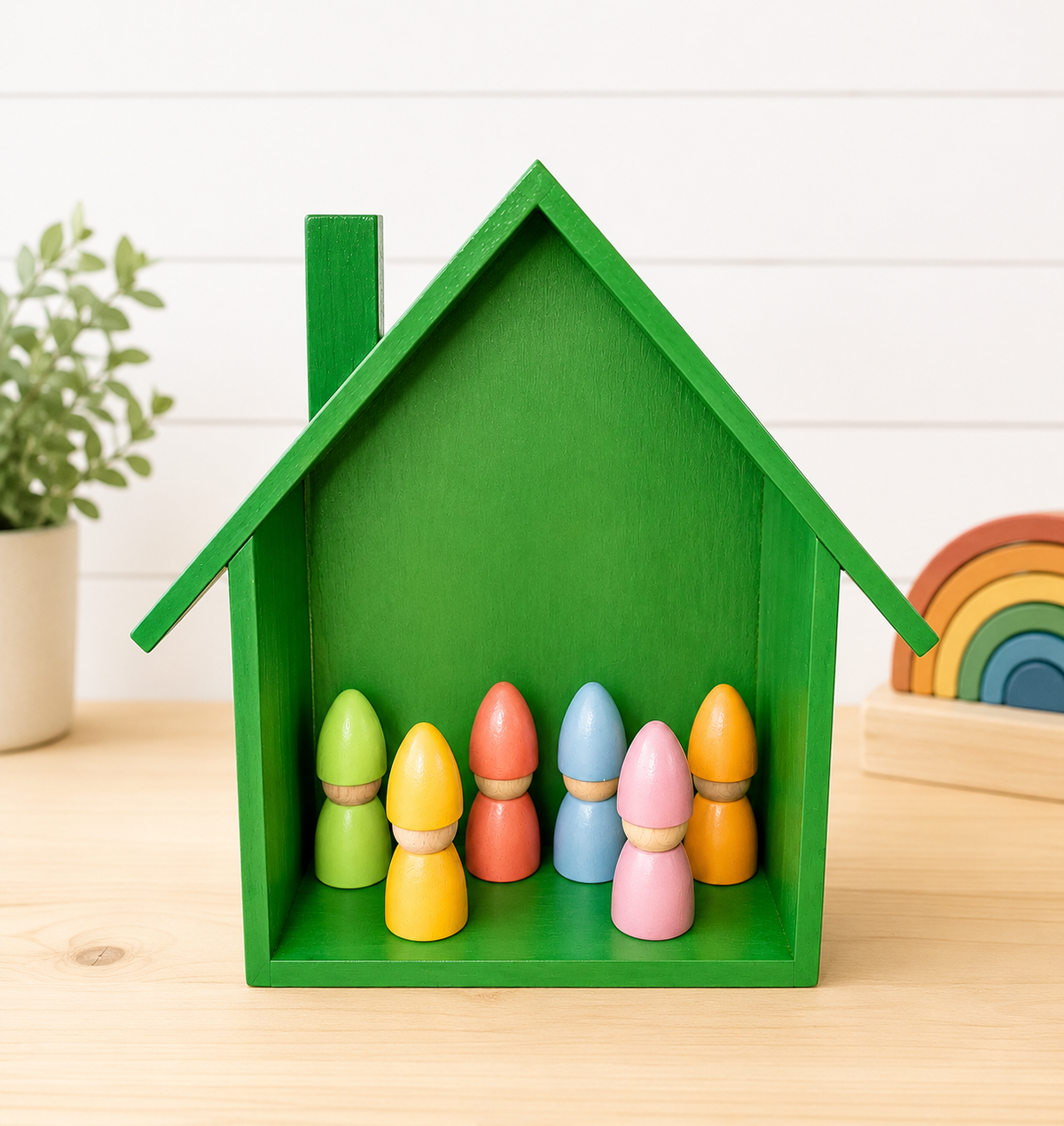 6 Piece Peg Doll Gnomes Set
