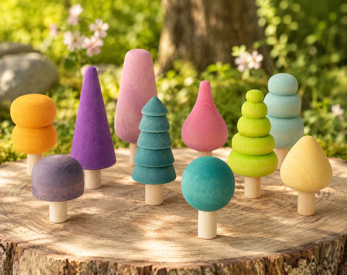 Pastel Trees Set – 12 Pieces