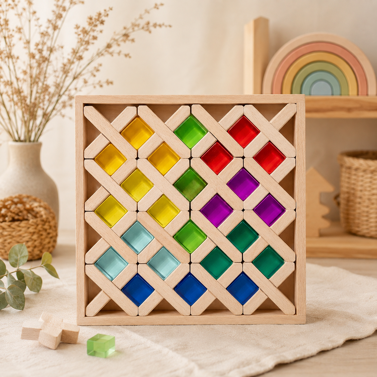 X Blocks with Lucite Cubes