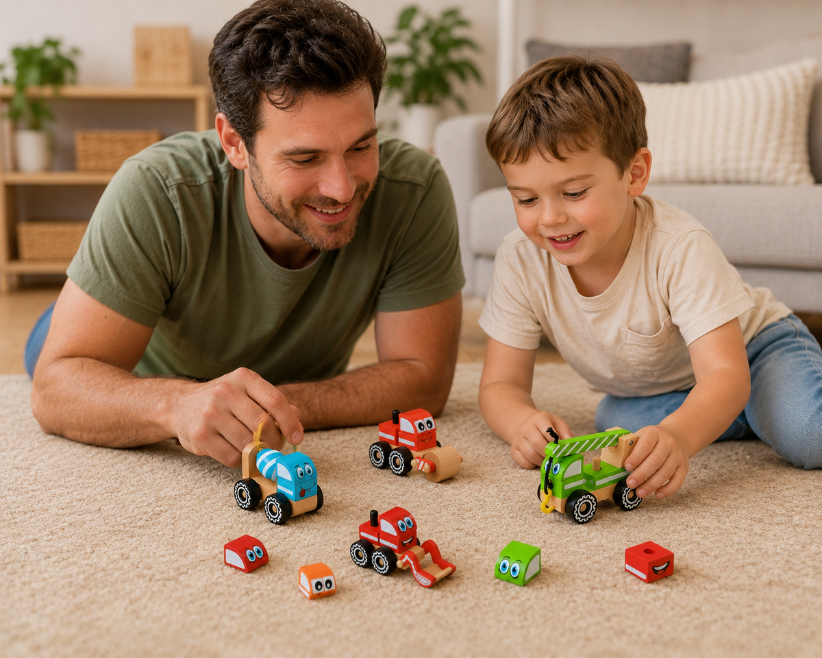 Mix & Build Wooden Construction Vehicles