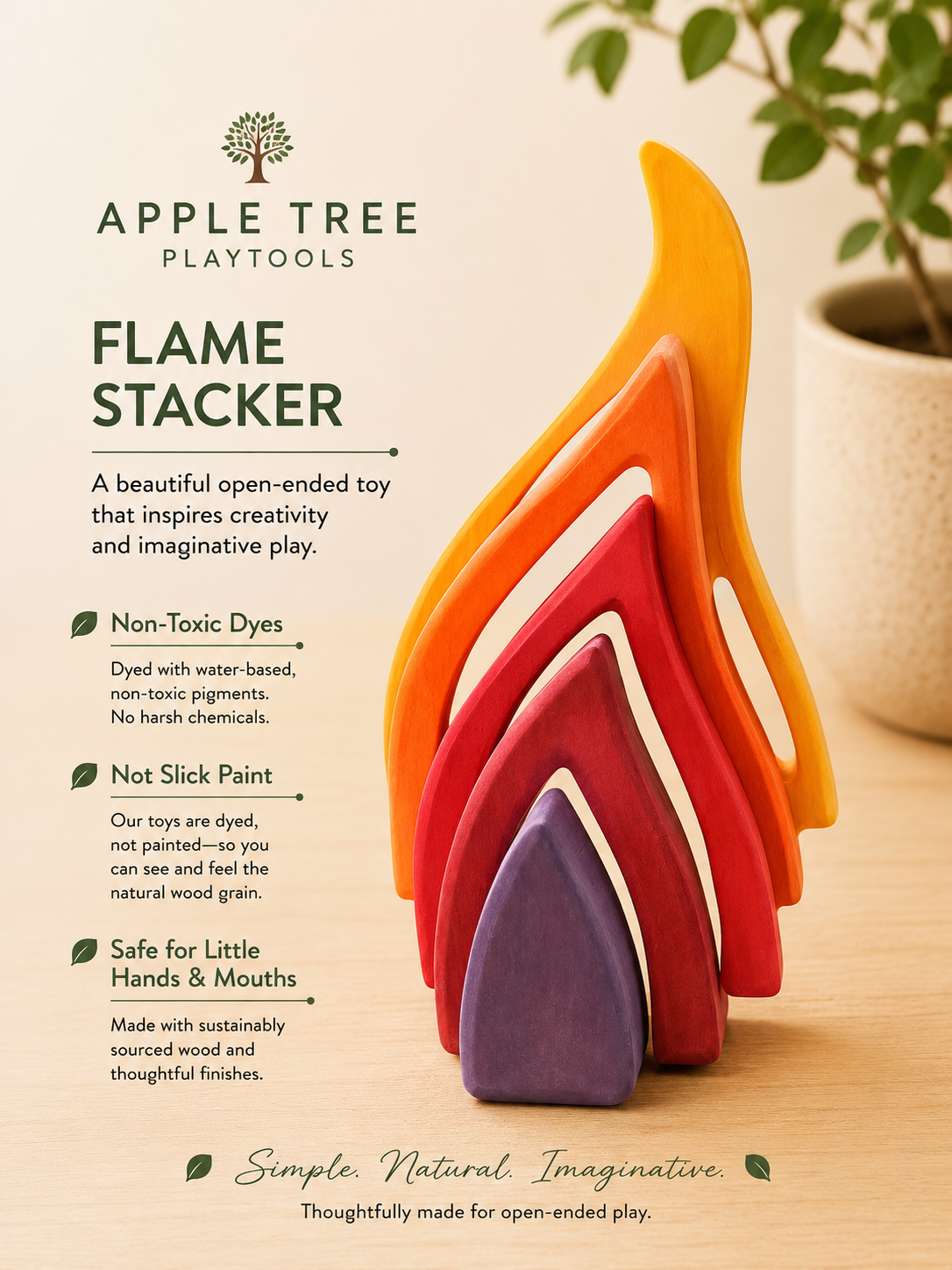 Fire Element Stacking Toy