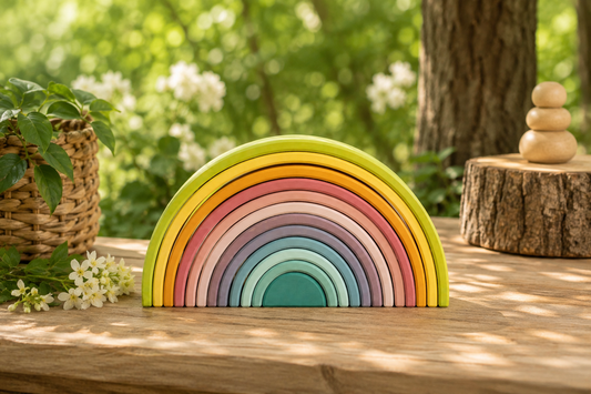 Pastel Giant Wooden Rainbow Stacker