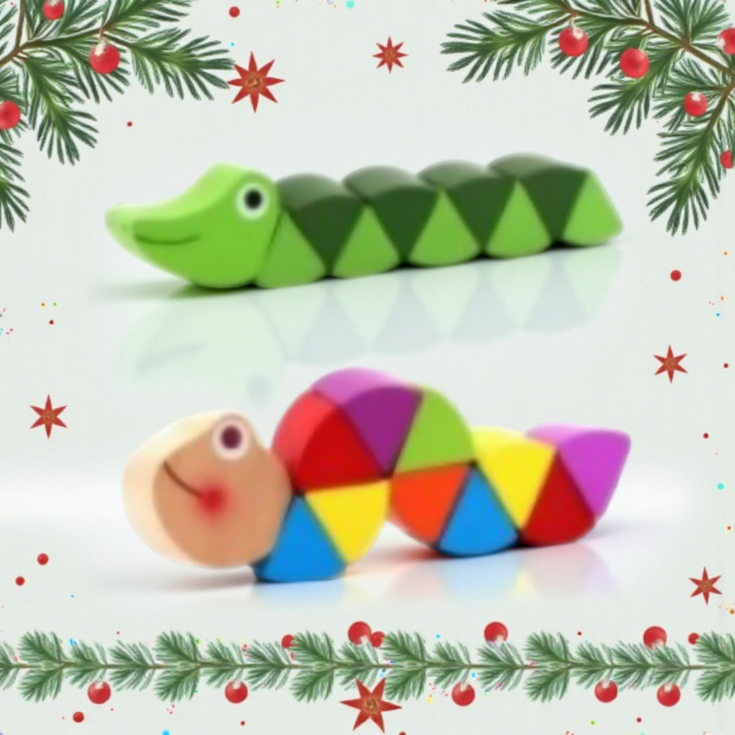 Wooden Twist & Turn Crocodile & Caterpillar Fidget Toy