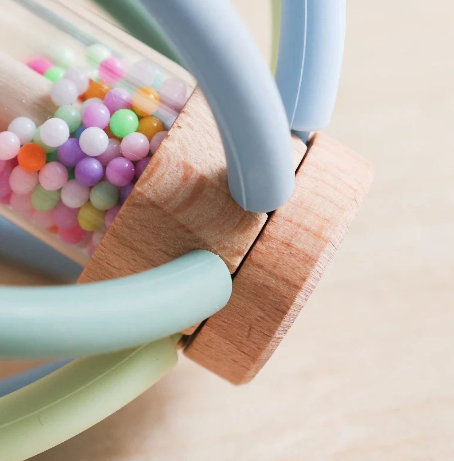 Best Seller! Wooden Rain Drum & Silicone Baby Rattle