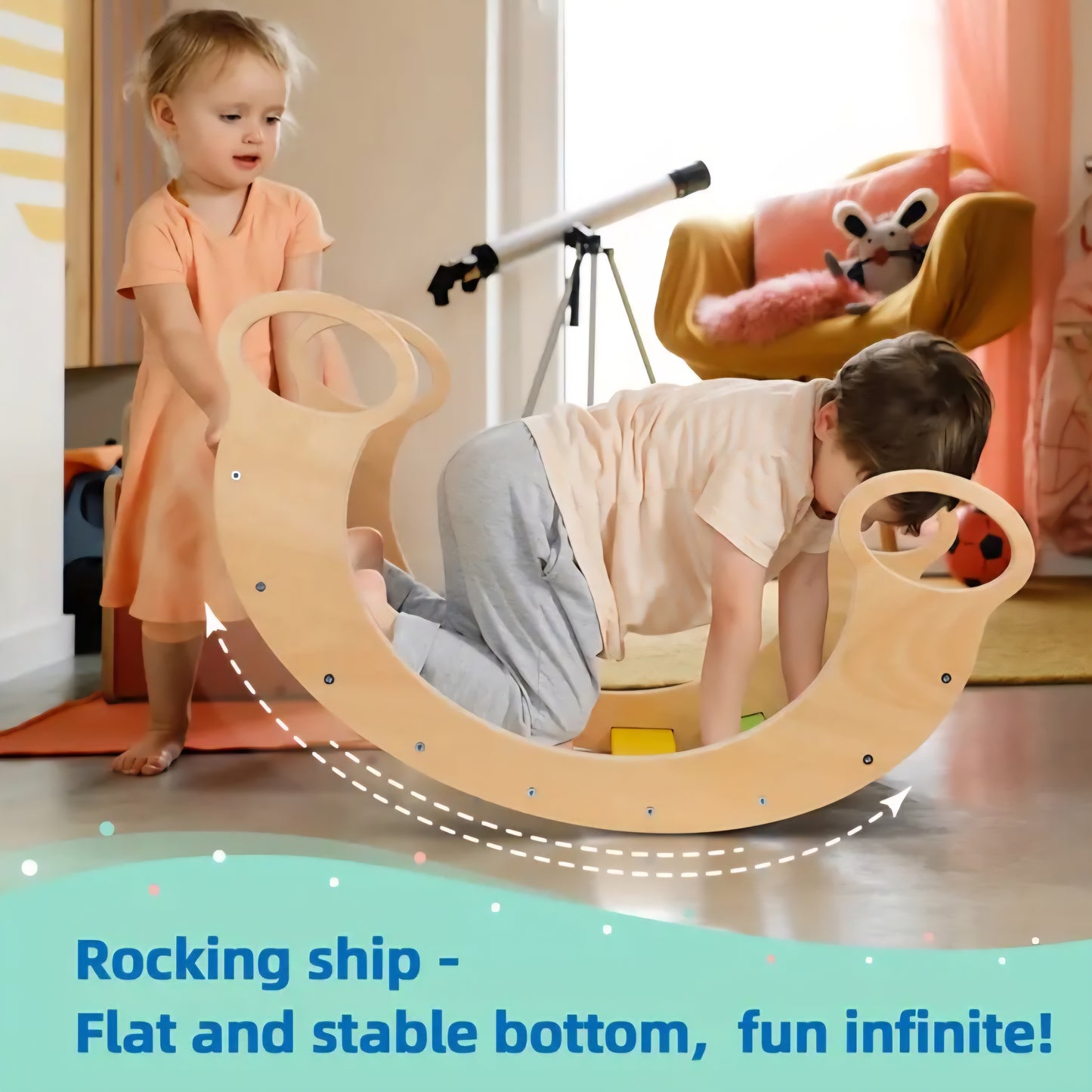 Rainbow Climbing Arch – 4-in-1 Montessori-Inspired Play