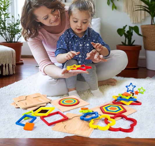 Montessori Wooden Shape Sorting Puzzles