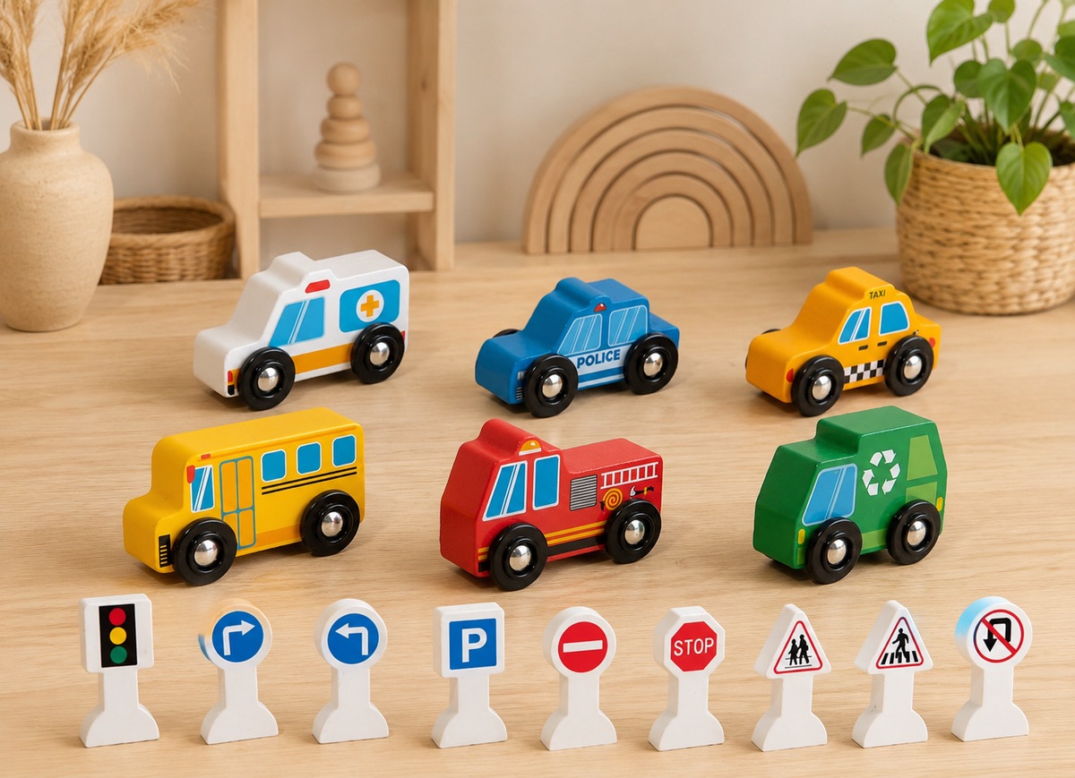 Vehicles & Street Signs Set