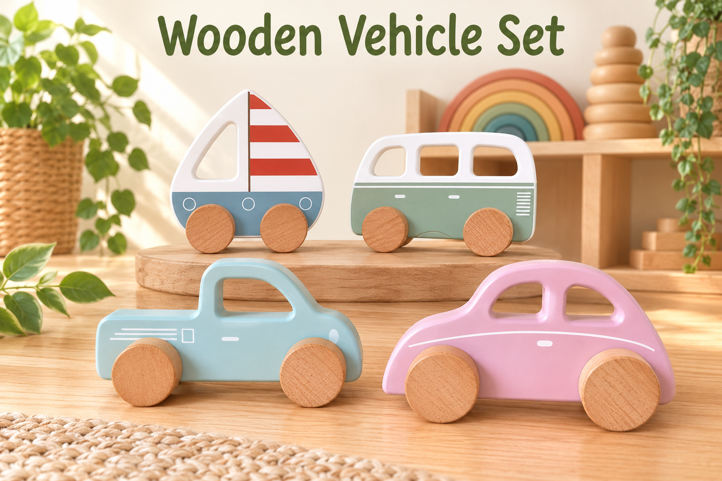 Little Explorers Wooden Vehicle Set