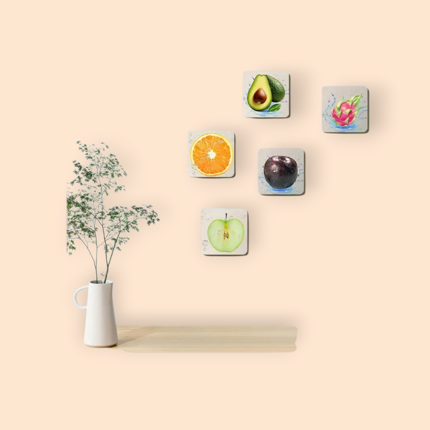Wooden Fruits Memory Game – Montessori Matching Cards for Toddlers