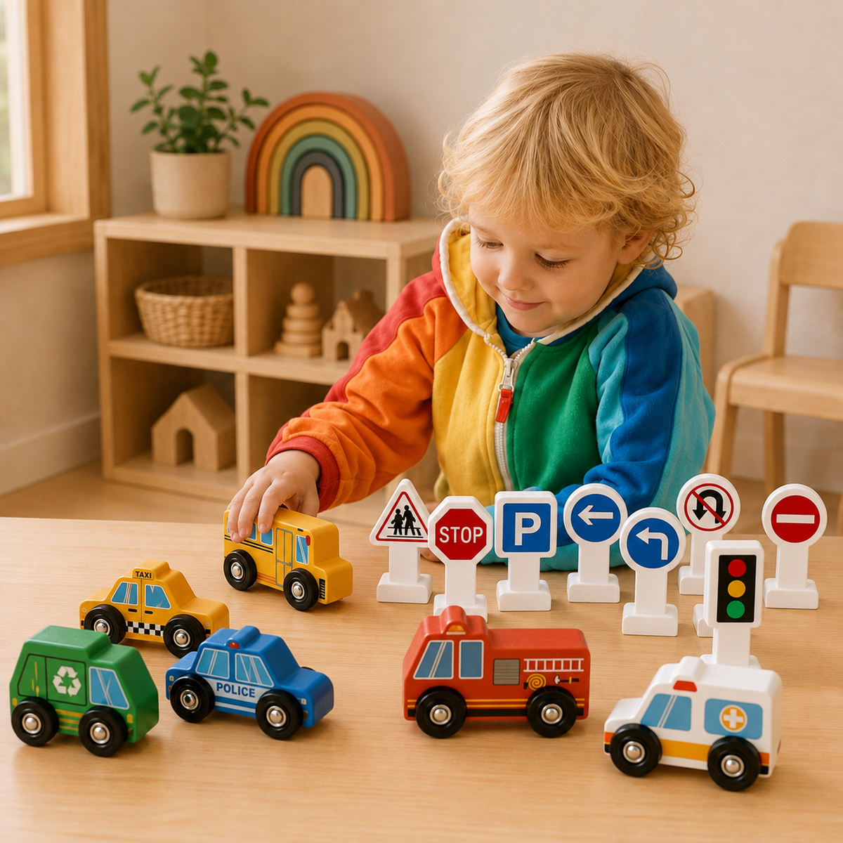 Vehicles & Street Signs Set