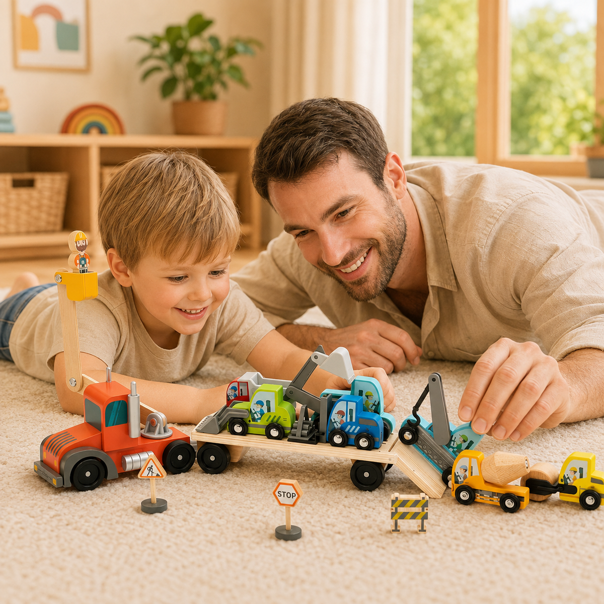 Construction Transport Truck & Vehicle Set