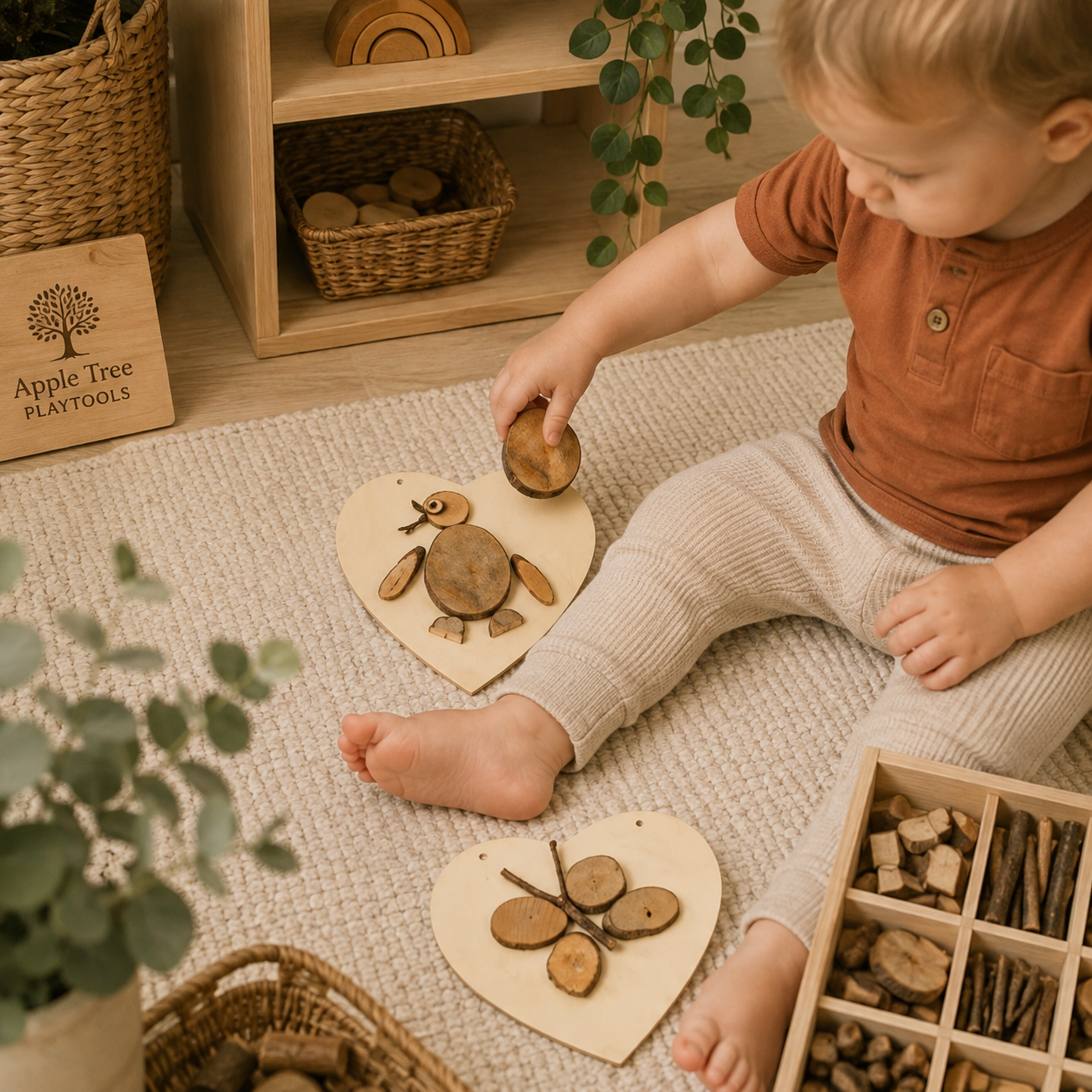 Nature Loose Parts Sorting Tray