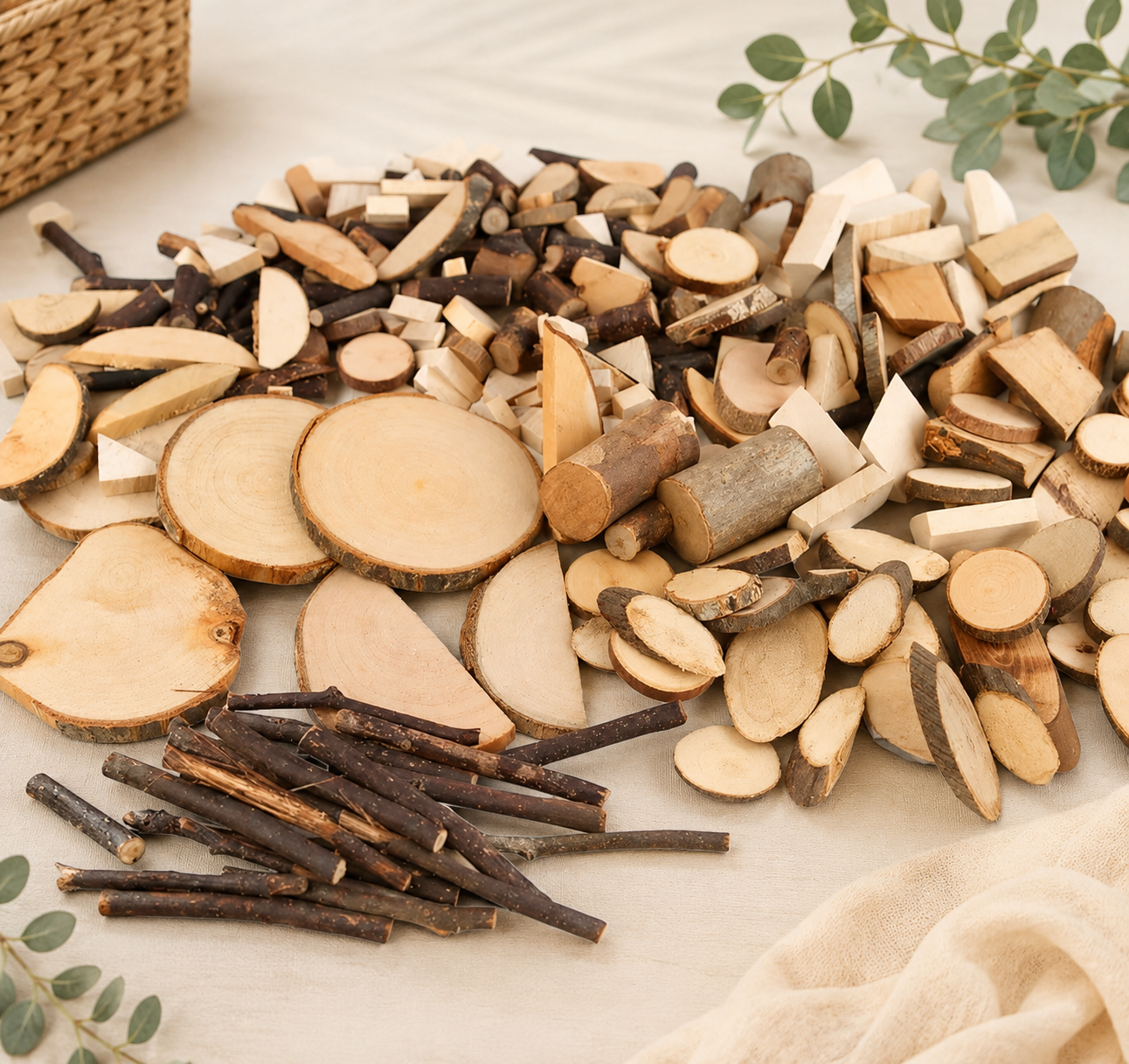 Nature Loose Parts Sorting Tray